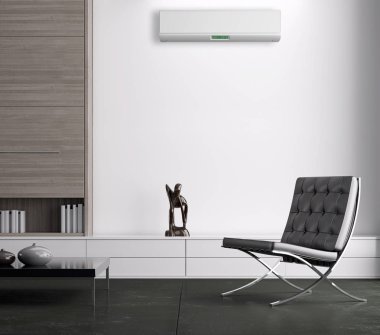 Klima 3d render çizim ile modern iç