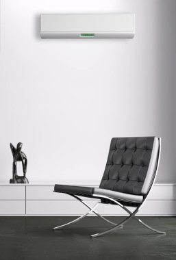 Klima 3d render çizim ile modern iç