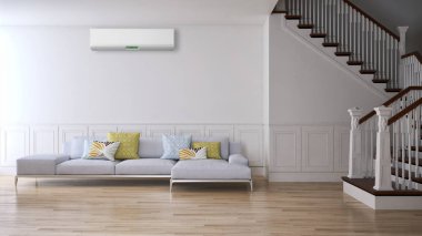 Klima 3d render çizim ile modern iç