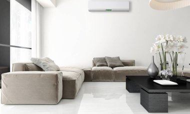 Klima 3d render çizim ile modern iç