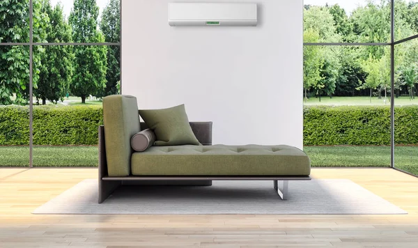 Klima 3d render çizim ile modern iç