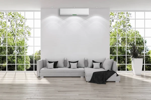 Klima 3d render çizim ile modern iç