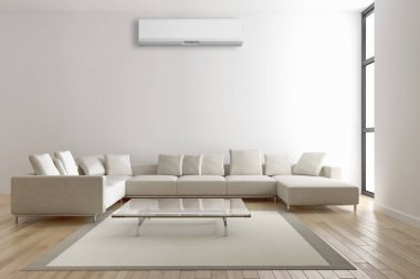 Klima 3d render çizim ile modern iç