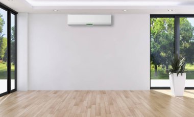 Klima 3d render çizim ile modern iç