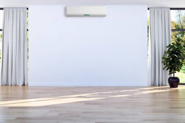 Klima 3d render çizim ile modern iç