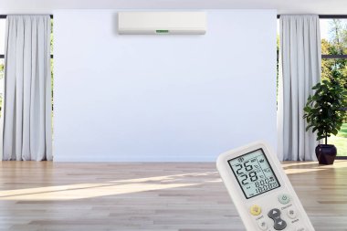 Klima 3d render çizim ile modern iç