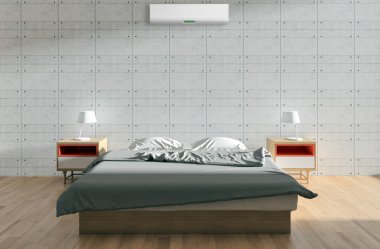 Klima 3d render çizim ile modern iç