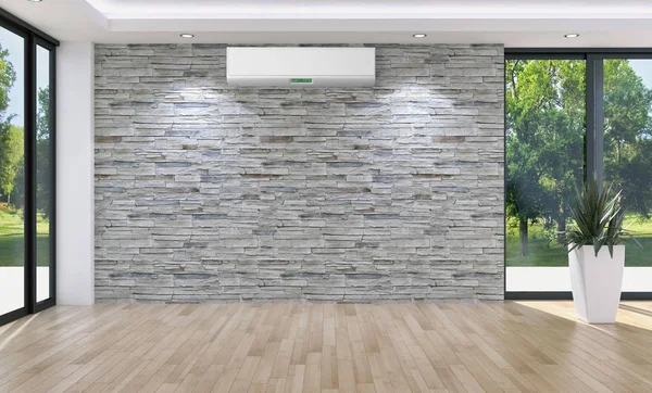 Klima 3d render çizim ile modern iç