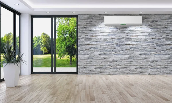 Klima 3d render çizim ile modern iç