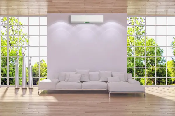 Klima 3d render çizim ile modern iç