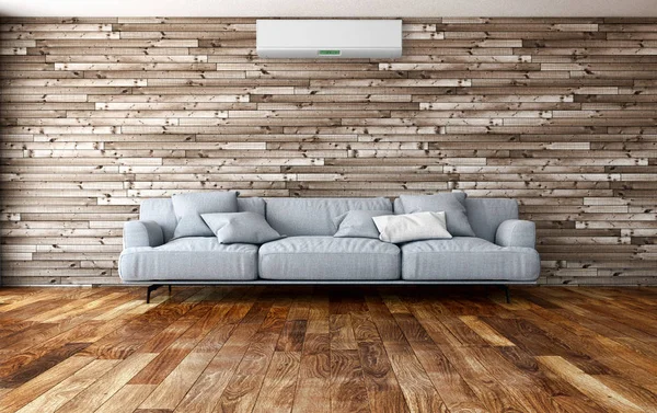 Klima 3d render çizim ile modern iç