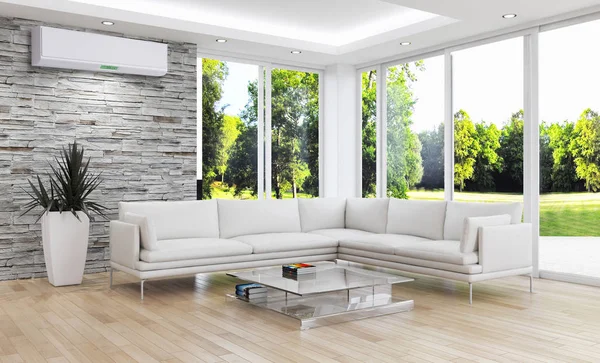 Klima 3d render çizim ile modern iç