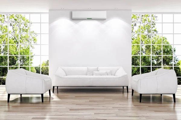 Klima 3d render çizim ile modern iç