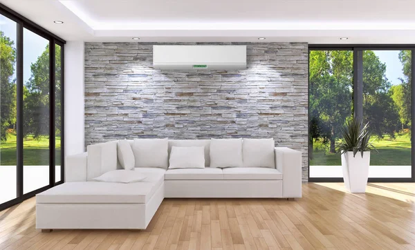 Klima 3d render çizim ile modern iç