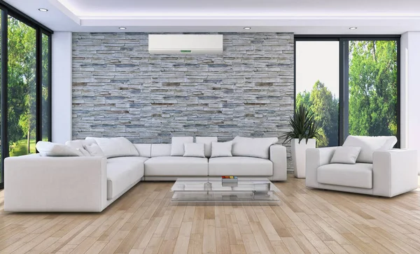 Klima 3d render çizim ile modern iç