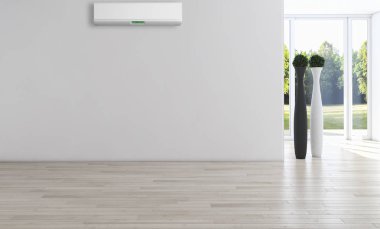 Klima 3d render çizim ile modern iç