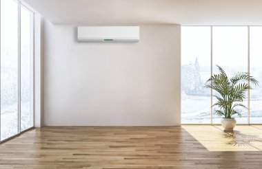 Klima 3d render çizim ile modern iç