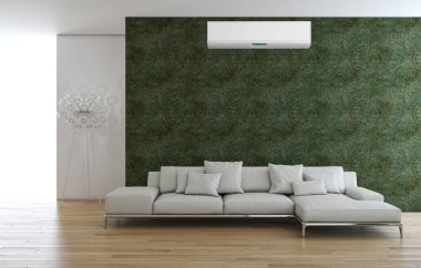 Klima 3d render çizim ile modern iç