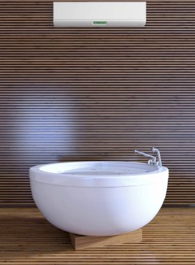 Klima 3d render çizim ile modern iç