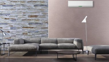 Klima 3d render çizim ile modern iç