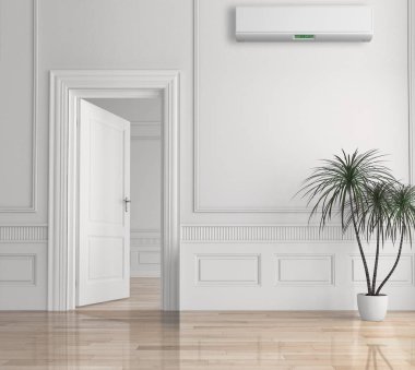 Klima 3d render çizim ile modern iç