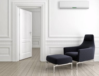 Klima 3d render çizim ile modern iç