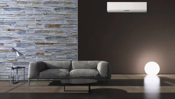 Klima 3d render çizim ile modern iç