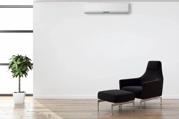 Modern Interieur Met Airconditioning Rendering Illustratie — Stockfoto