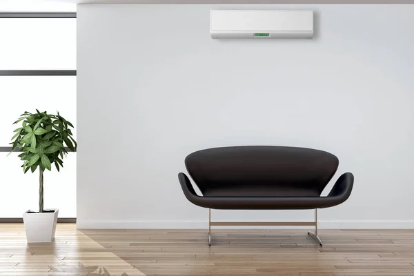 Modern Interieur Met Airconditioning Rendering Illustratie — Stockfoto