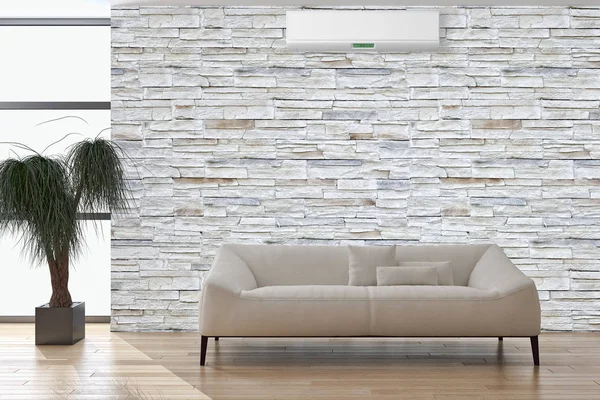 Klima 3d render çizim ile modern iç