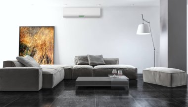 Klima 3d render çizim ile modern iç