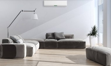 Klima 3d render çizim ile modern iç