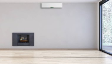 Klima 3d render çizim ile modern iç