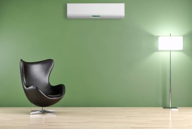 Klima 3d render çizim ile modern iç