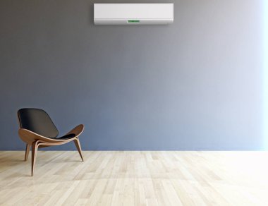 Klima 3d render çizim ile modern iç