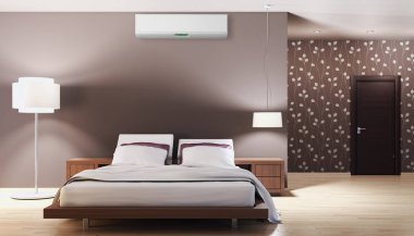 Klima 3d render çizim ile modern iç