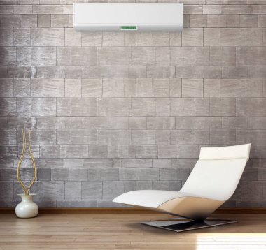 Klima 3d render çizim ile modern iç