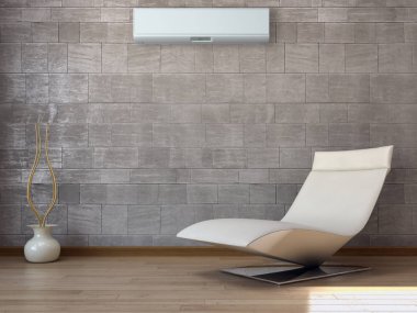 Klima 3d render çizim ile modern iç