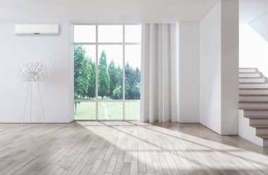 Klima 3d render çizim ile modern iç