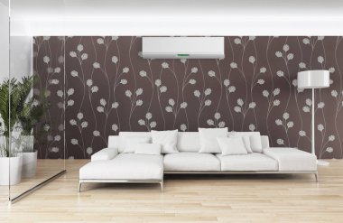 Klima 3d render çizim ile modern iç