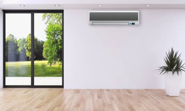 Klima 3d render çizim ile modern iç