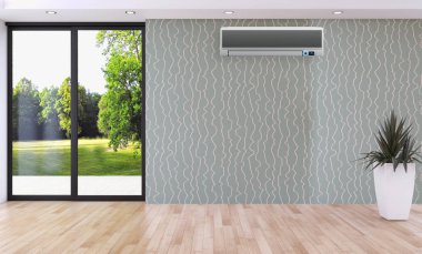 Klima 3d render çizim ile modern iç