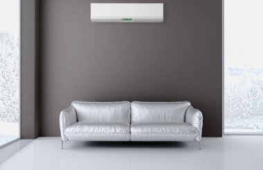 Klima 3d render çizim ile modern iç