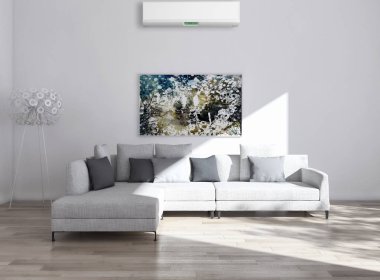 Klima 3d render çizim ile modern iç