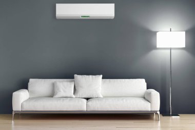 Klima 3d render çizim ile modern iç