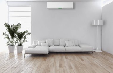 Klima 3d render çizim ile modern iç