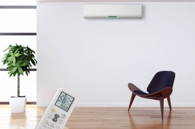 Klima 3d render çizim ile modern iç