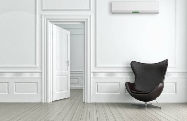 Klima 3d render çizim ile modern iç