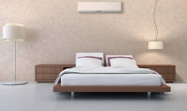 Klima 3d render çizim ile modern iç