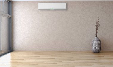 Klima 3d render çizim ile modern iç